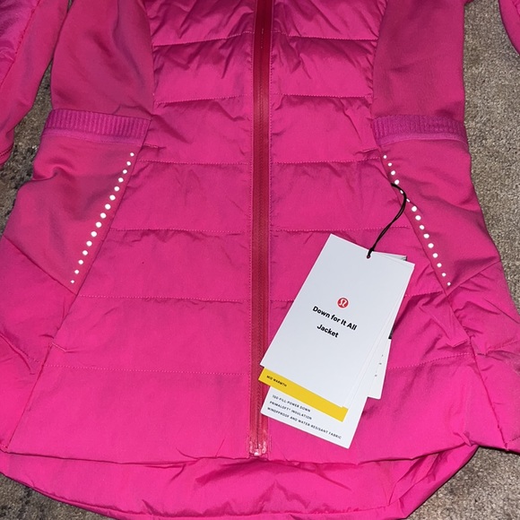 NWT Lululemon Down for It All Jacket In Sonic Pink - Picture 9 of 13